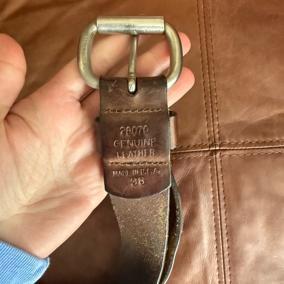 Abercrombie & Fitch Dark Brown Leather Belt - Picture 2 of 2